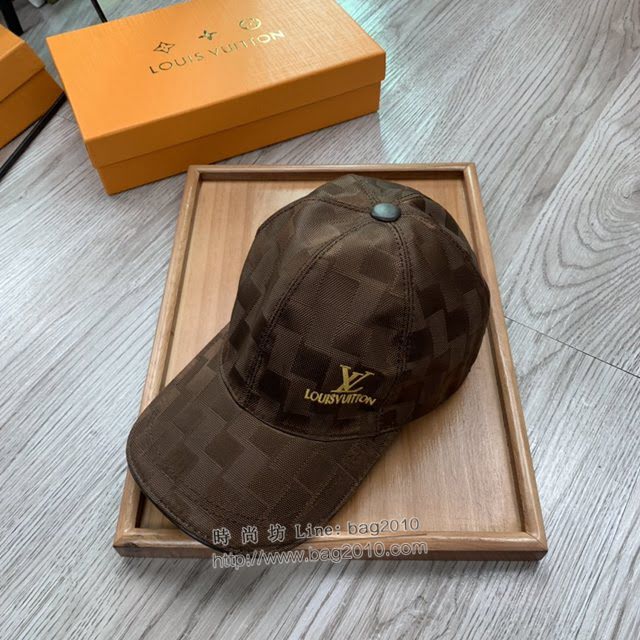 LV新品男士帽子 路易威登經典棋盤格鴨舌帽棒球帽  mm1341